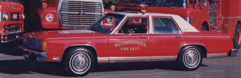 1983 Ford Crown Victoria (retired).  Hillsborough's 2nd Fire Car